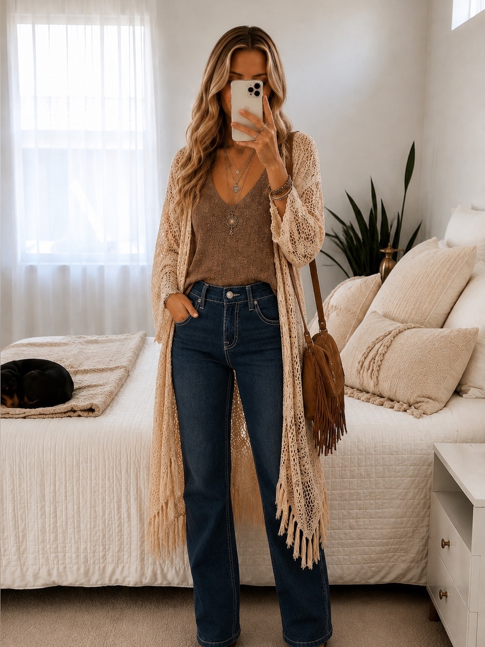 Silver Jeans Dark Blue High-Rise Wide Leg Jeans